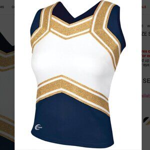 CHASSE Blaze Shell Top in Navy Blue Gold